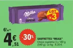 E.Leclerc Milka - gaufrettes offre