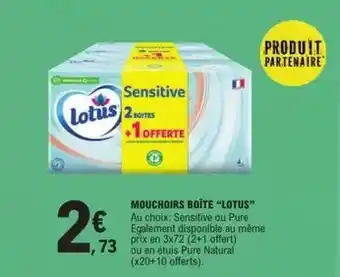 E.Leclerc Lotus - mouchoirs boite offre