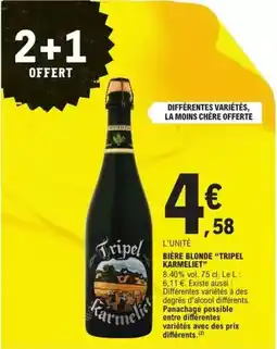 E.Leclerc Tripel karmeliet - biere blonde tripel karmeliet offre