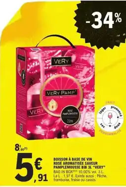 E.Leclerc Pamplemousse - boisson à base de vini rose aromatisée offre