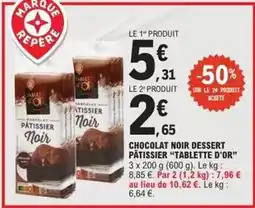 E.Leclerc Chocolat noir dessert offre