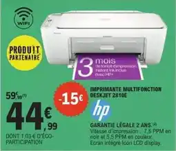 E.Leclerc Hp - imprimante multifonction deskjet 2810e offre