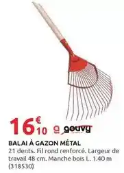 Rural Master Balai à gazon métal offre