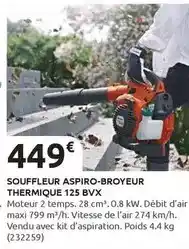 Rural Master Souffleur aspiro-broyeur thermique 125 bvx offre
