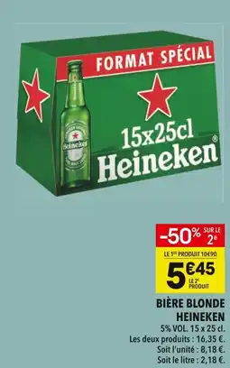 Supeco Bière blonde heineken offre