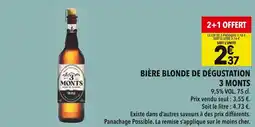 Supeco Bière blonde de dégustation 3 monts offre