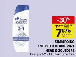 Supeco Shampoing antipelliculaire 2in1 head & soulders offre