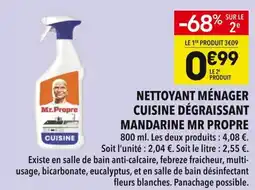 Supeco Nettoyant ménager cuisine dégraissant mandarine mr propre offre