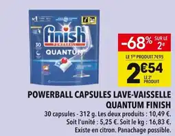 Supeco Powerball capsules lave-vaisselle quantum finish offre