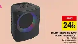 Supeco Enceinte sans fil 200w party speaker poss offre
