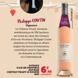 Super U Coteaux d'aix-en-provence aop rose chateau virant le rocker offre