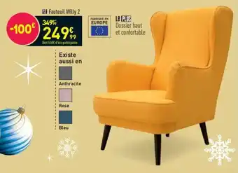 Conforama Fauteuil Willy 2 offre