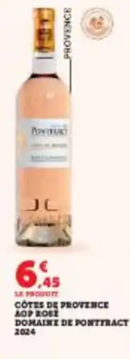 Super U Cotes de provence aop rose domaine de ponttract offre