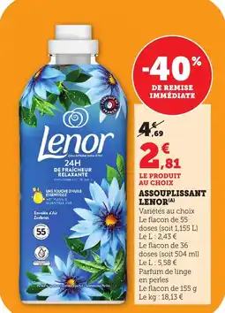 Maximarché Assouplissant lenor offre