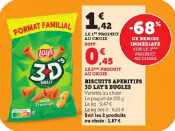 Maximarché Biscuits aperitifs 3d lay's bugles offre