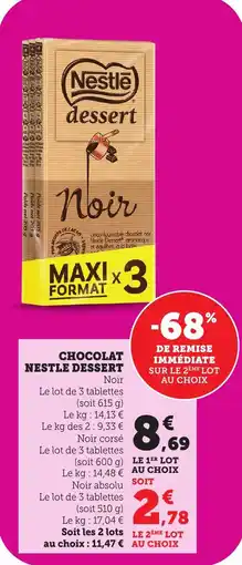 Maximarché Chocolat nestle dessert offre