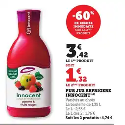 Maximarché Pur jus refrigere innocent offre