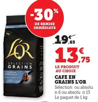 Maximarché Cafe en grains l'or offre