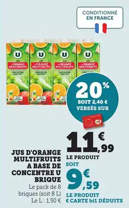 Maximarché Jus d'orange multifruits a base de soit concentre u brique offre