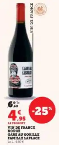 Super U Vin-de-france rouge gare au gorille famille laplace offre