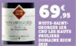 Super U Muits-saint- georges ser cru les hauts pruliers domaine rion 2019 offre