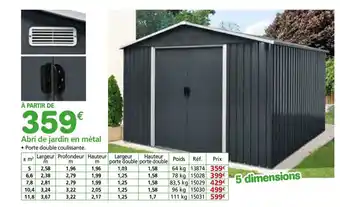 Provence Outillage Abri de jardin en métal offre