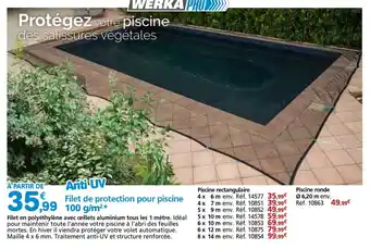 Provence Outillage Filet de protection pour piscine offre