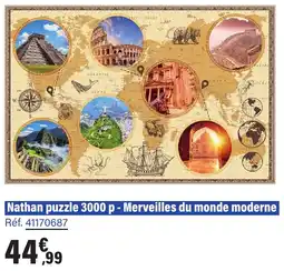 JouéClub Nathan puzzle 3000 p merveilles du monde moderne offre