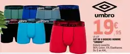 E.Leclerc Lot de 8 boxers homme umbro offre