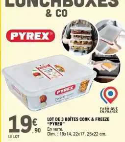 E.Leclerc Pyrex - lot de 3 boîtes cook & freeze offre
