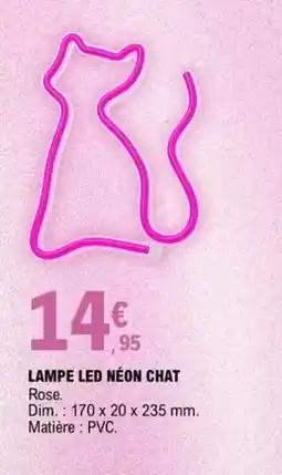 E.Leclerc Dim - lampe led néon chat offre