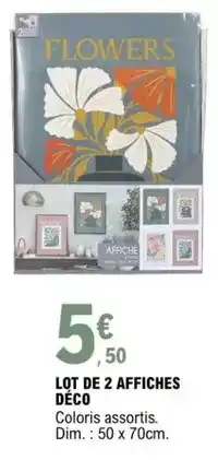E.Leclerc Dim - lot de 2 affiches déco offre