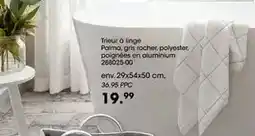 Möbel Martin Trieur à linge palma gris rocher, polyester, poignées en aluminium 28802500 offre