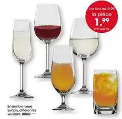 Möbel Martin Simply - ensemble verre , differentes versions, 80061 offre