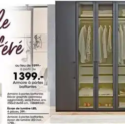 Möbel Martin Armoire à portes battantes offre