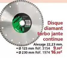 Provence Outillage Disque diamant turbo jante offre
