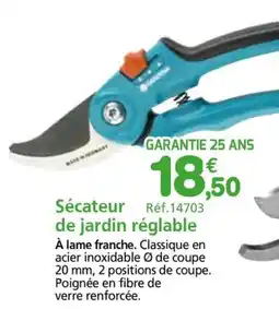 Provence Outillage Sécateur de jardi reglable offre