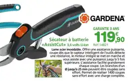 Provence Outillage GARDENA Sécateur à batterie «<AssistCut>> 3,6 volts Li-ion offre