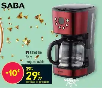 Conforama Cafetière filtre programmable offre