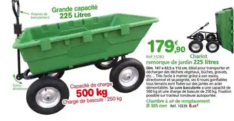 Provence Outillage Chariot remorque de jardin offre