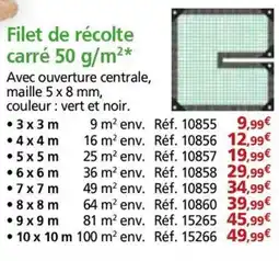 Provence Outillage Filet de récolte carré 50 g/m²* offre