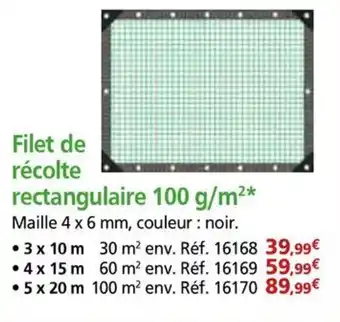 Provence Outillage Filet de récolte rectangulaire 100 g/m²* offre