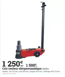 Espace emeraude Cric rouleur oléonneumatique offre