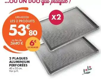 Guy Demarle 2 plaques aluminium perforées offre