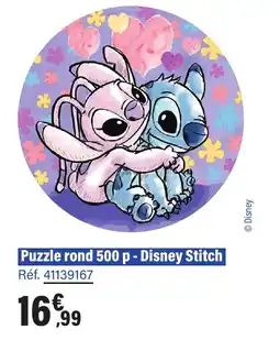 JouéClub Puzzle rond 500 p disney stitch offre