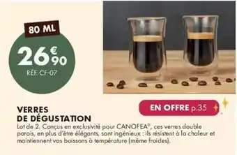 Guy Demarle Verres de dégustation offre