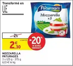 Intermarché Paturages - mozzarella offre