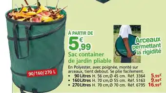 Provence Outillage Sac container de jardin pliable offre