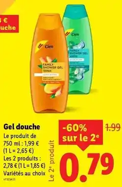 Lidl Cien - gel douche offre