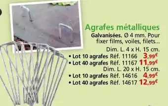 Provence Outillage Agrafes métalliques offre